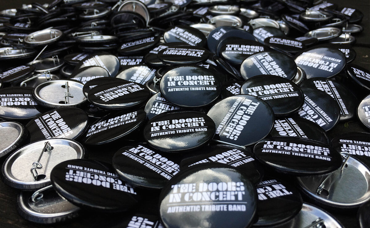 New buttons from The Doors in Concert